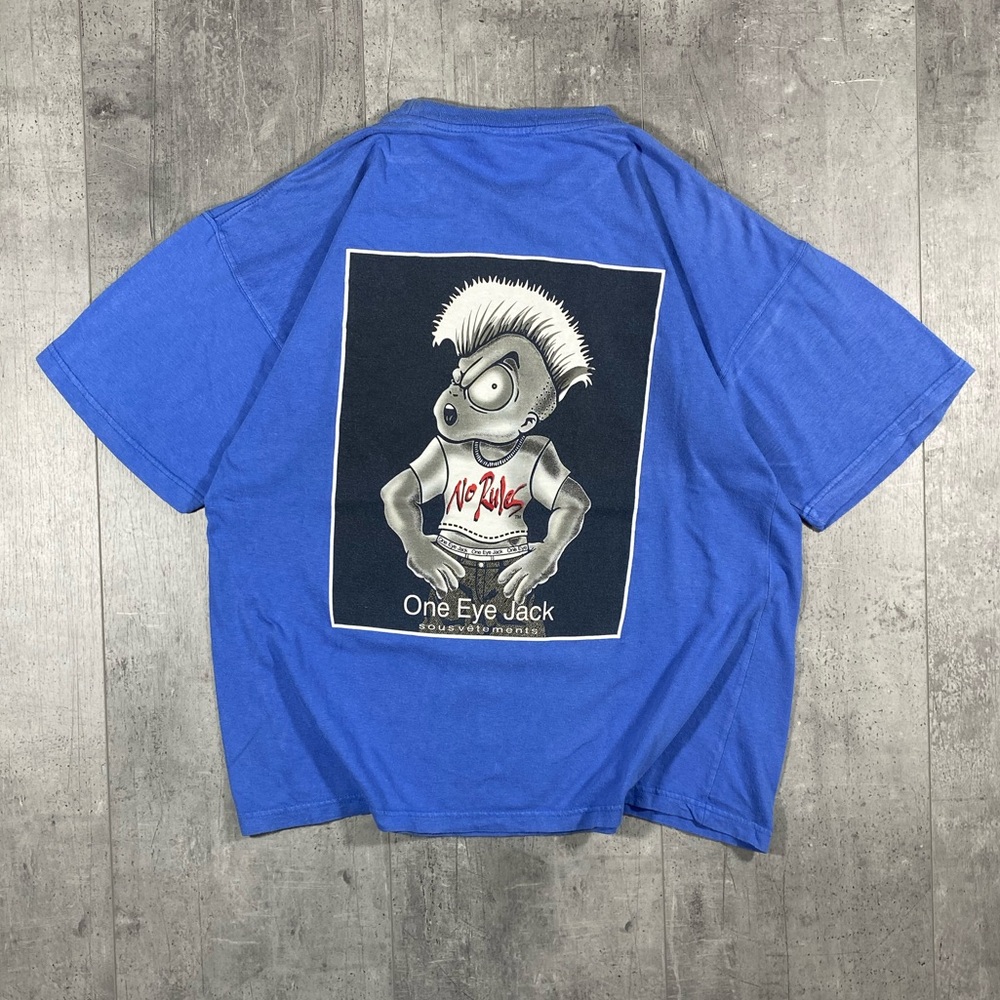 90s Vintage No Rules Blue Tee Shirt